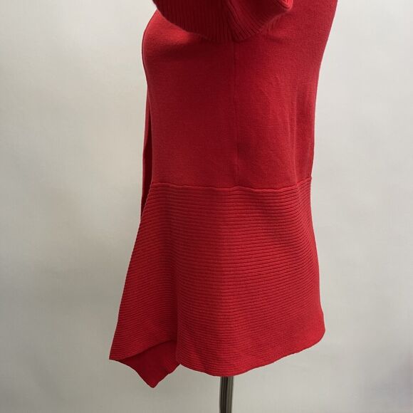 Verve Ami Women's Cardigan Sweater Large X-Large Red Asymmetrical Open Front - Picture 3 of 9